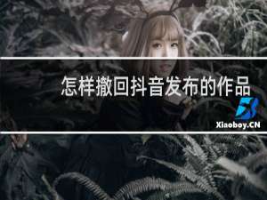 怎样撤回抖音发布的作品