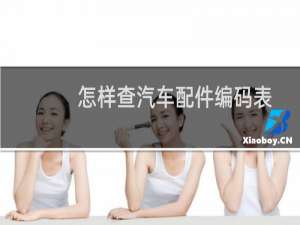 怎样查汽车配件编码表