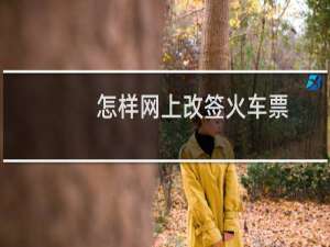 怎样网上改签火车票