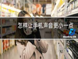 怎样让手机声音更小一点