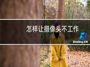 怎样让摄像头不工作