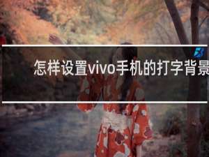怎样设置vivo手机的打字背景