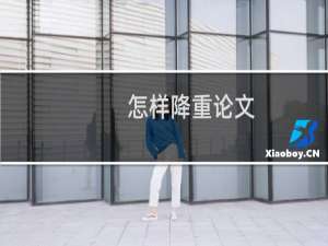 怎样降重论文