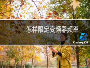 怎样限定变频器频率