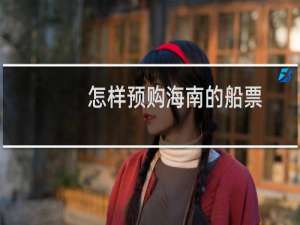 怎样预购海南的船票