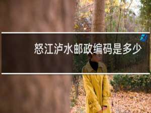 怒江泸水邮政编码是多少