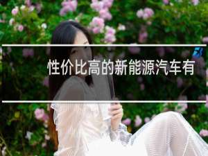 性价比高的新能源汽车有哪些