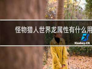 怪物猎人世界龙属性有什么用