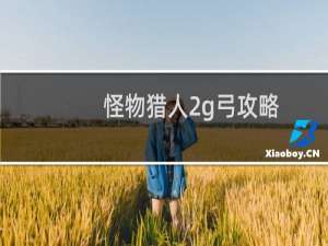 怪物猎人2g弓攻略