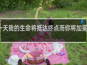 总有一天我的生命将抵达终点而你将加冕为王什么梗