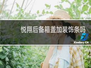 悦翔后备箱盖加装饰条吗