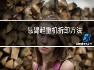 悬臂起重机拆卸方法