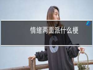 情绪两面派什么梗？什么梗