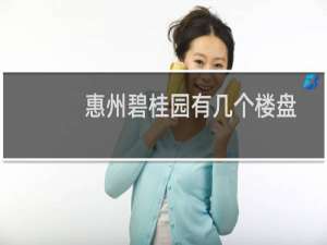 惠州碧桂园有几个楼盘