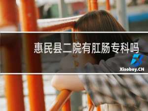 惠民县二院有肛肠专科吗