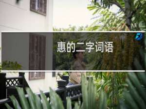 惠的二字词语