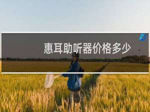 惠耳助听器价格多少