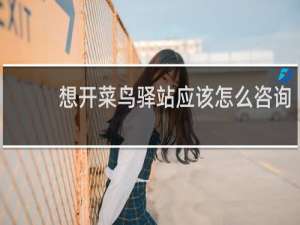 想开菜鸟驿站应该怎么咨询