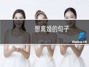 想离婚的句子