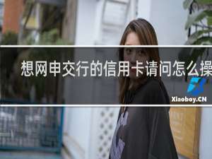 想网申交行的信用卡请问怎么操作