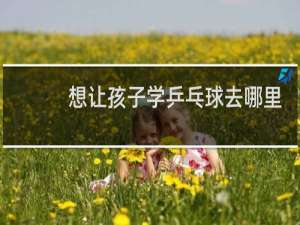 想让孩子学乒乓球去哪里