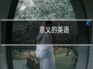 意义的英语