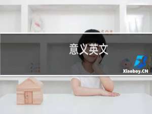 意义英文