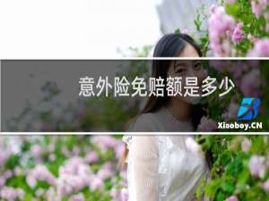 意外险免赔额是多少