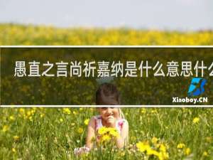 愚直之言尚祈嘉纳是什么意思什么梗