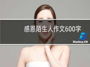 感恩陌生人作文600字