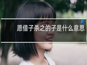 愿借子杀之的子是什么意思