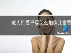 成人机票已买怎么加购儿童票
