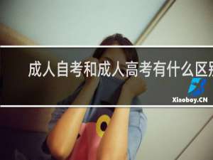 成人自考和成人高考有什么区别