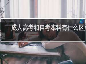 成人高考和自考本科有什么区别
