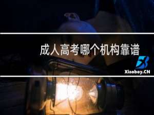 成人高考哪个机构靠谱