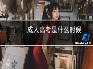 成人高考是什么时候