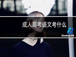 成人高考语文考什么