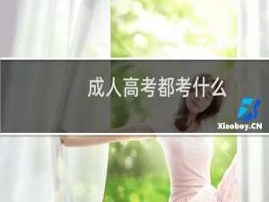 成人高考都考什么