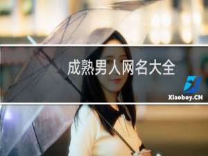 成熟男人网名大全