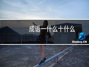 成语一什么十什么