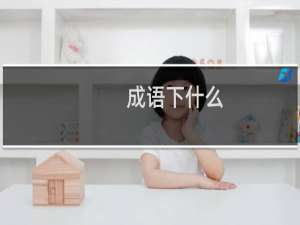 成语下什么