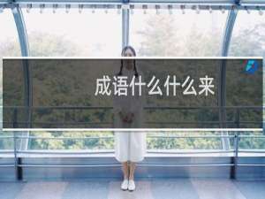 成语什么什么来