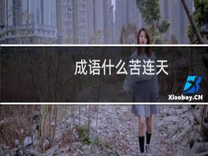 成语什么苦连天