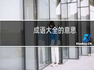 成语大全的意思