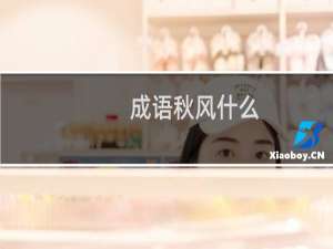 成语秋风什么