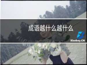 成语越什么越什么