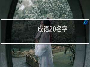 成语 名字