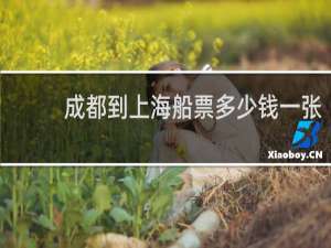 成都到上海船票多少钱一张