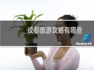 成都旅游攻略有哪些