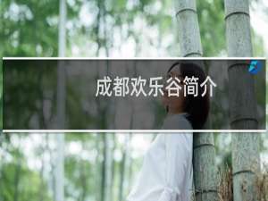 成都欢乐谷简介